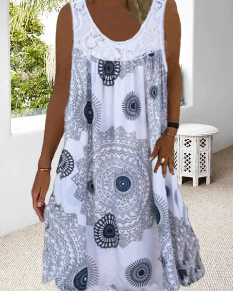 Paduch - שמלת קיץ קז'ואל ללא שרוולים עם הדפס
