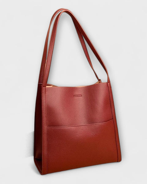 תיק עור בעבודת יד הלורה - תיק Tote קלאסי ונוח