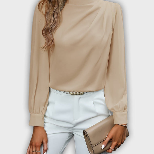 חולצה אלגנטית עם צווארון גבוה