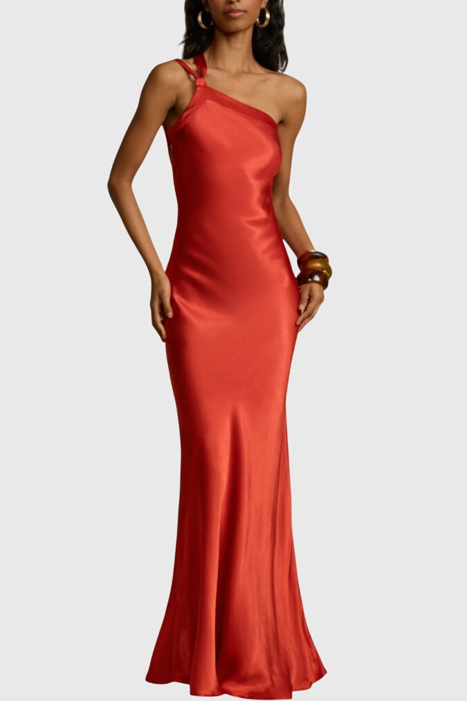 שמלות מקסי עם רצועות אלכסוניות וגב חשוף