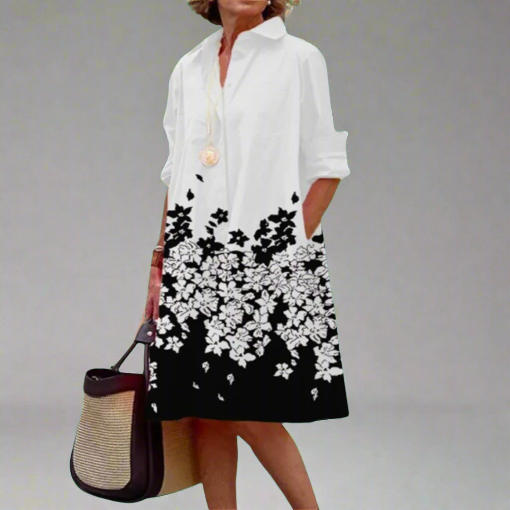 Kate - שמלת קז'ואל מודפסת מסוגננת