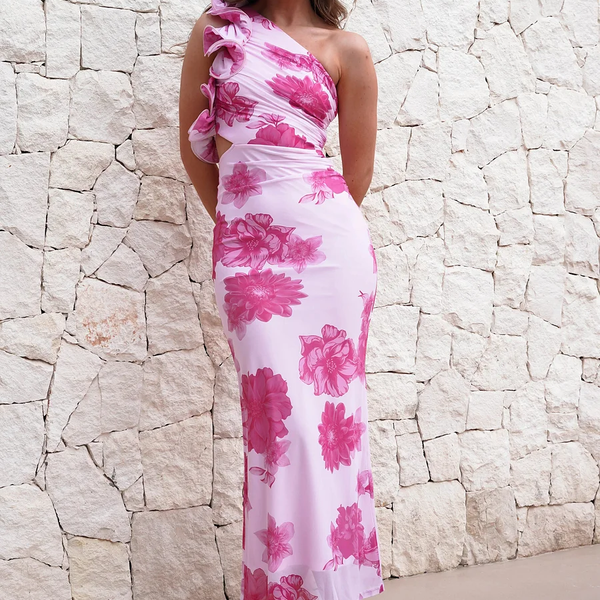 Dorothy - שמלה ארוכה ללא שרוולים עם עיצוב פרחוני
