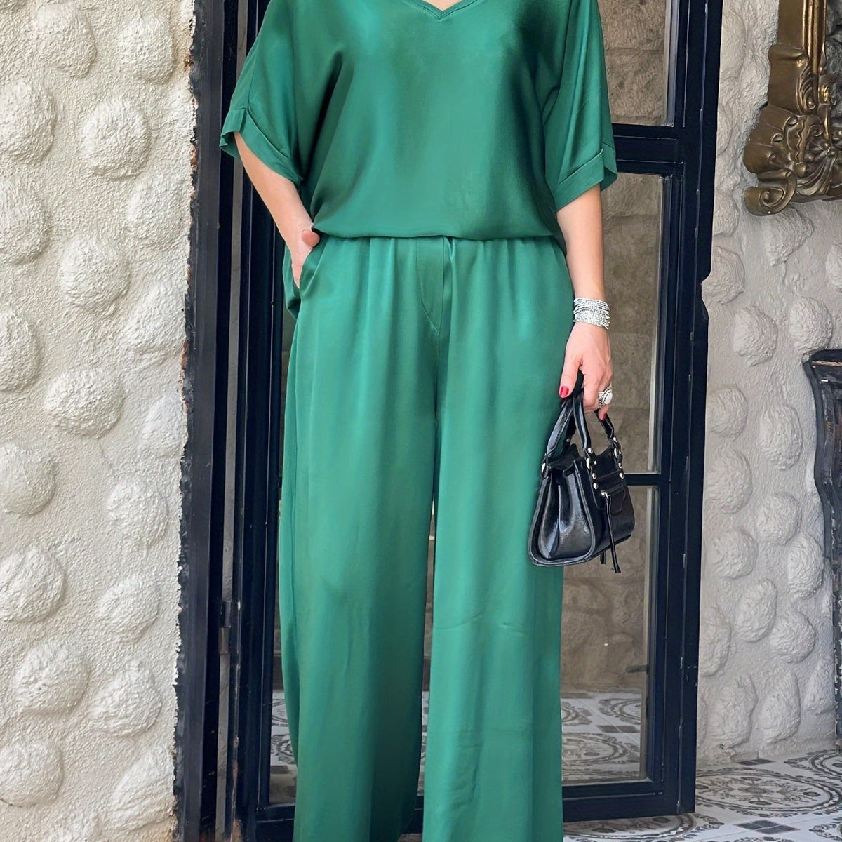 Ashlee - סט אלגנטי עם שרוולים קצרים