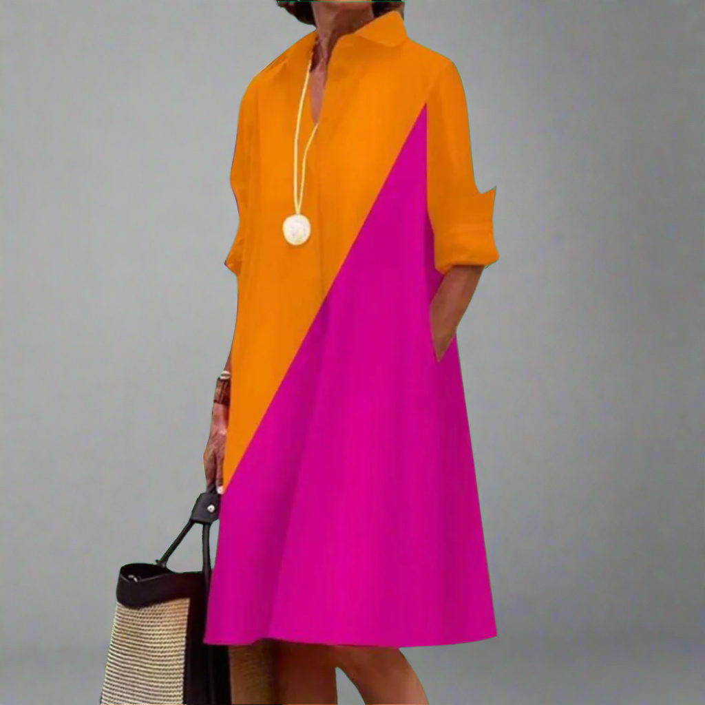 Kate - שמלת קז'ואל מודפסת מסוגננת