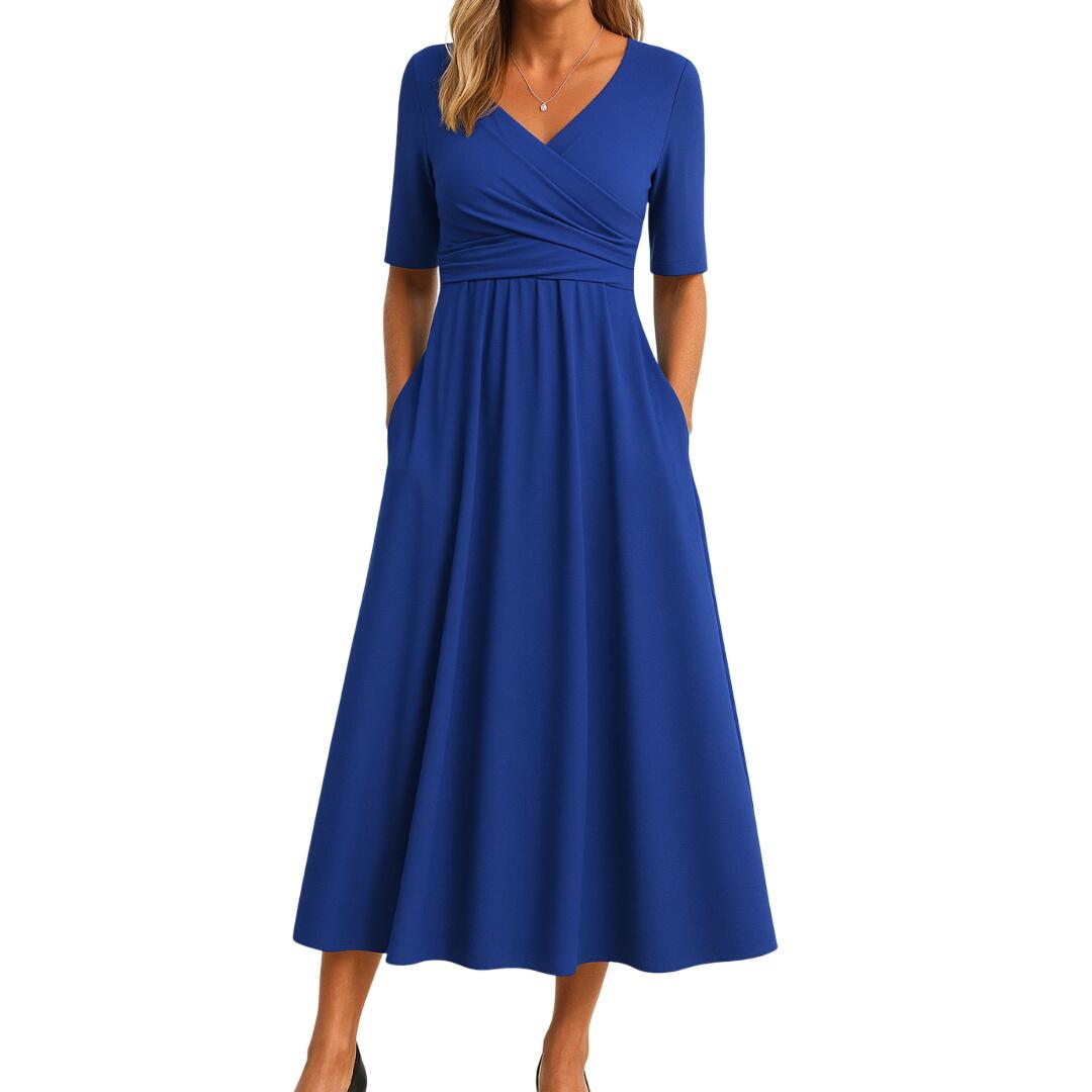 ליאונורה | שמלה חוצה עם שרוולים קצרים