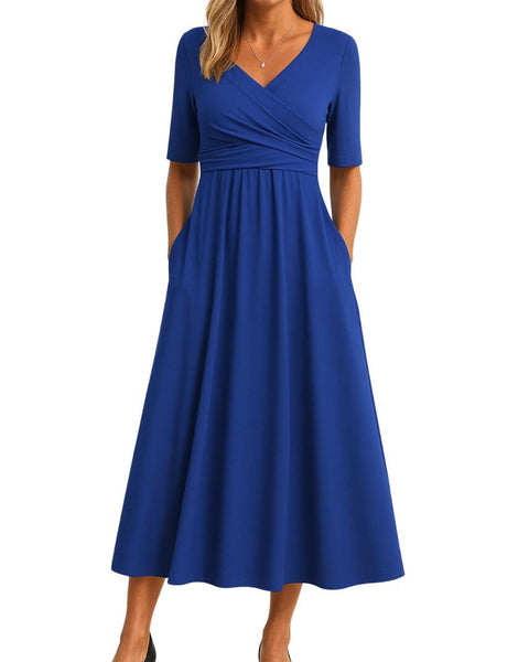 ליאונורה | שמלה חוצה עם שרוולים קצרים