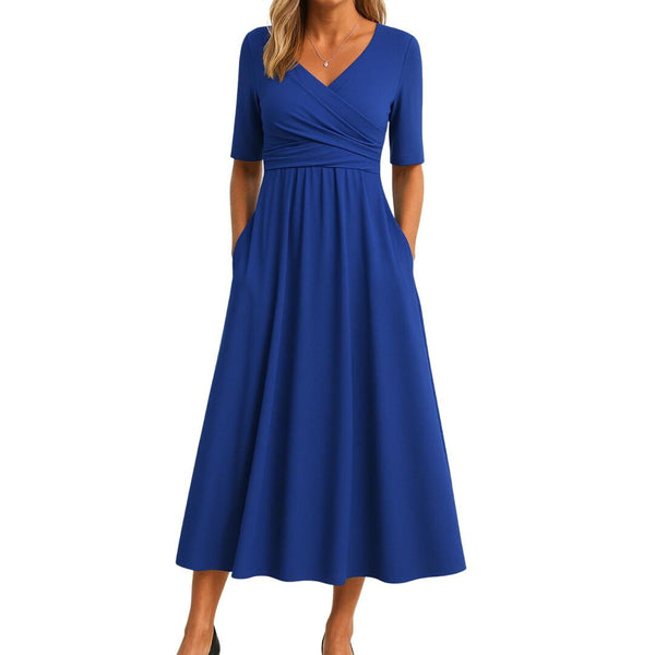 ליאונורה | שמלה חוצה עם שרוולים קצרים