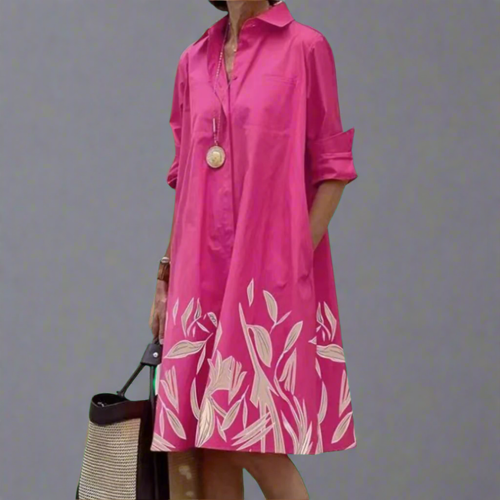 Kate - שמלת קז'ואל מודפסת מסוגננת