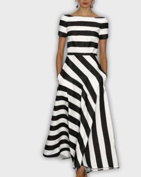 מעיל מקסי מפוספס - אלגנטי ונוח לכל הזדמנות