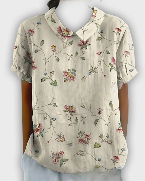 חולצת פשתן פרחונית לנשים - נוחות ואלגנטיות בכל הזדמנות