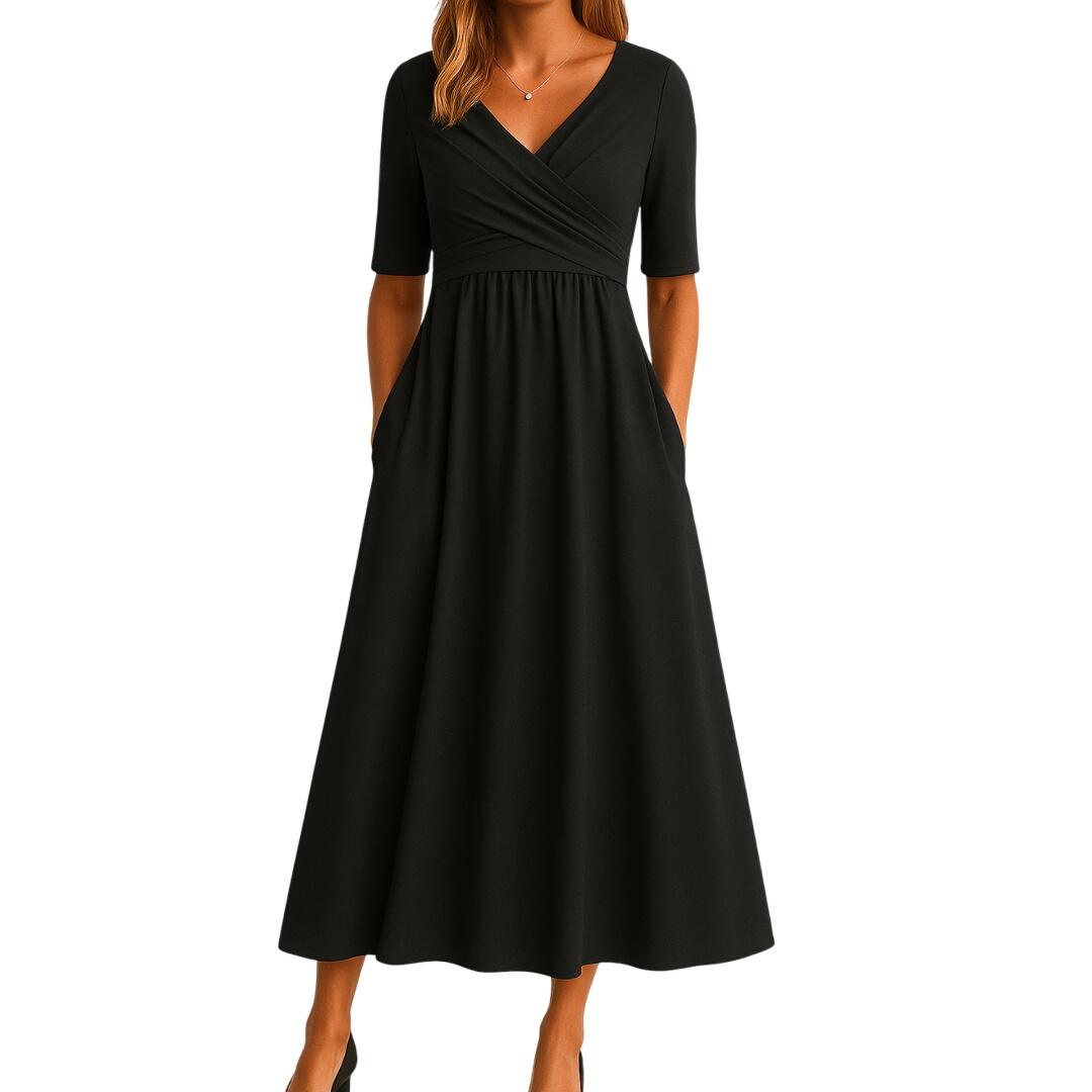 ליאונורה | שמלה חוצה עם שרוולים קצרים