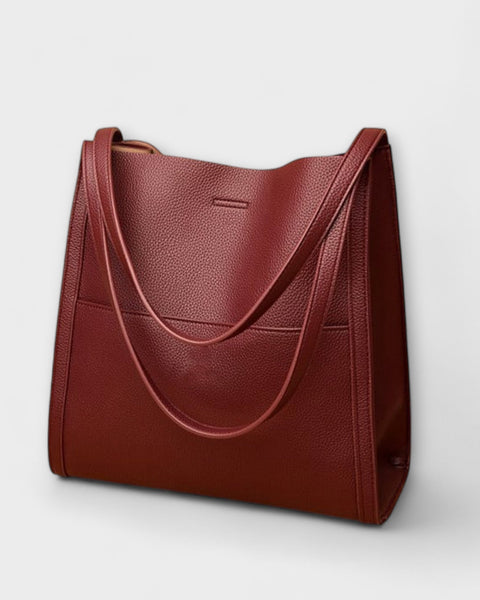 תיק עור בעבודת יד הלורה - תיק Tote קלאסי ונוח