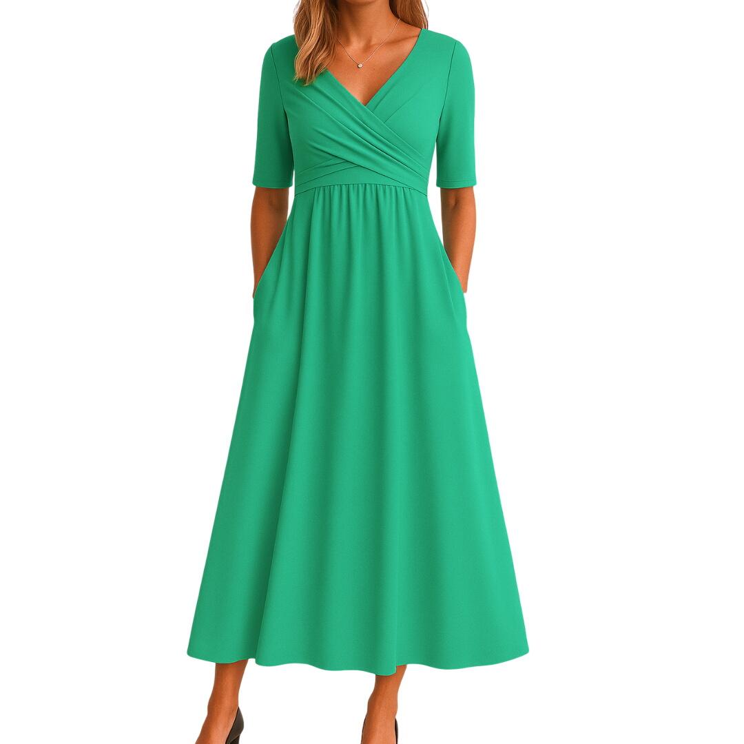 ליאונורה | שמלה חוצה עם שרוולים קצרים