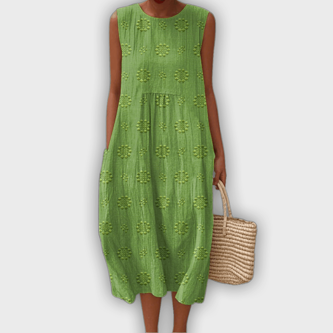 שמלת קירה אלגנטית מכותנה