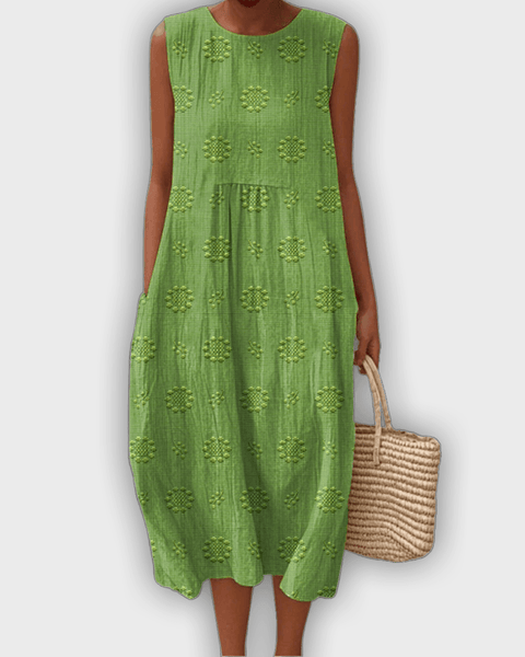 שמלת קירה אלגנטית מכותנה