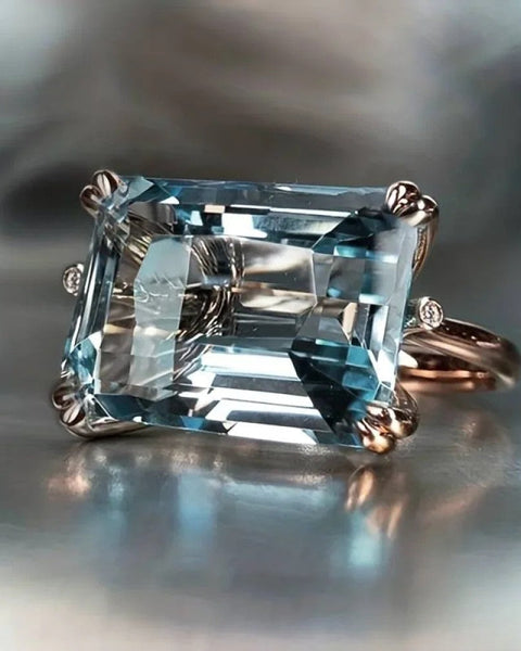 טבעת זירקוניה קלאסית בסגנון וינטג'