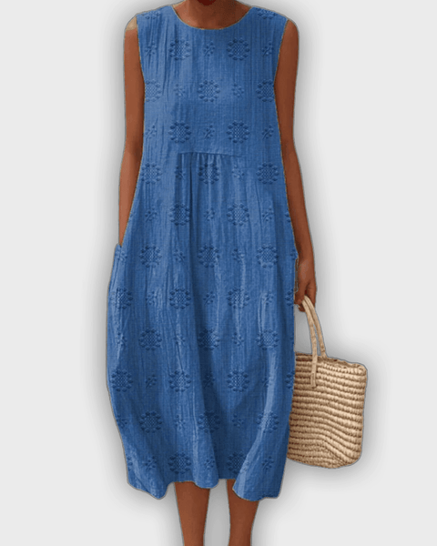 שמלת קירה אלגנטית מכותנה