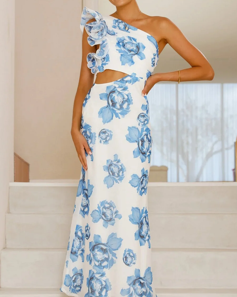 Dorothy - שמלה ארוכה ללא שרוולים עם עיצוב פרחוני