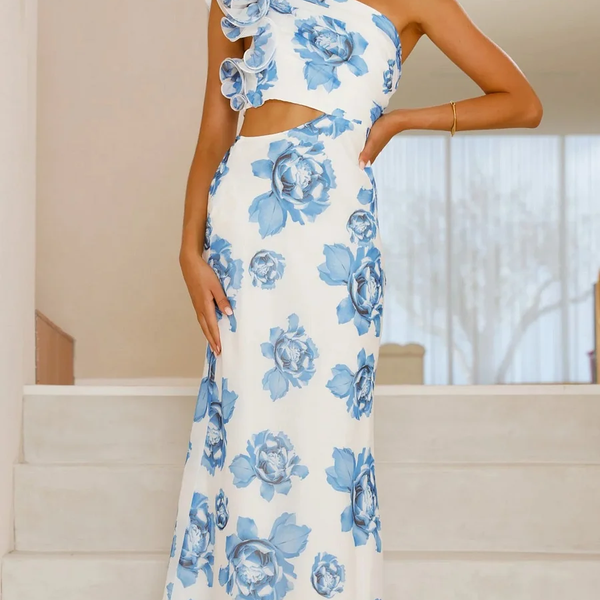 Dorothy - שמלה ארוכה ללא שרוולים עם עיצוב פרחוני