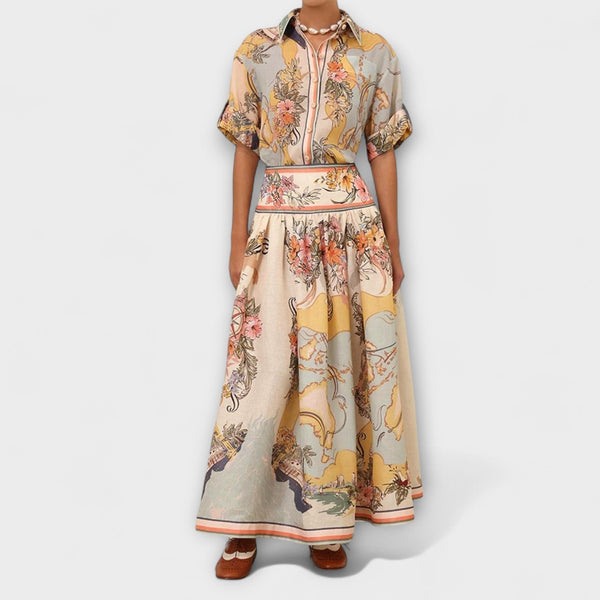 חצאית מיני א-ליין וינטג' אלגנטית