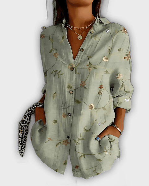 חולצת פרחים אלגנטית איווי - נוחות וסטייל יומיומי