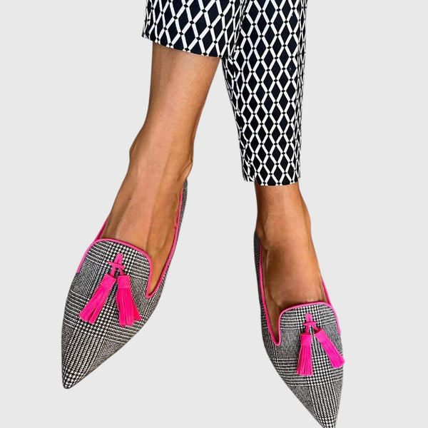 מוריה - סנדלי עקב פתוחים בעיצוב פאצ’וורק