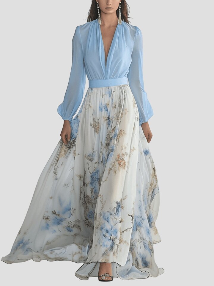 שמלות טס™ ארוכה עם הדפס פרחים