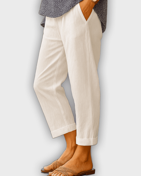 מכנסי הקיץ BRIGIDA מבד פשתן וכותנה