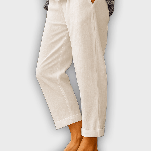 מכנסי הקיץ BRIGIDA מבד פשתן וכותנה