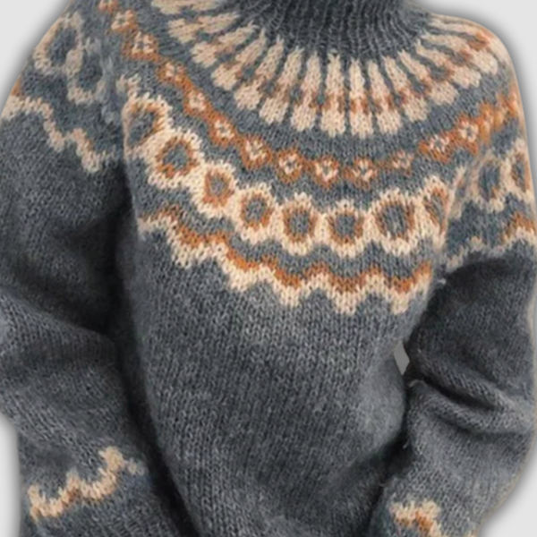 ויולטה™ - סוודר צווארון גבוה נעים