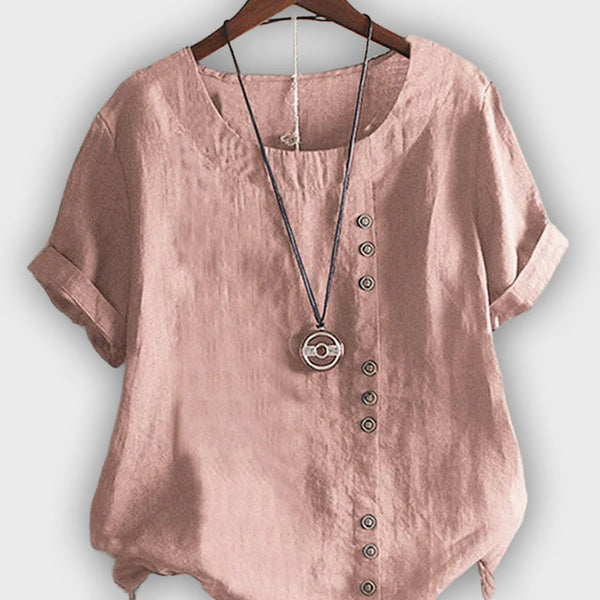 חולצה אלגנטית לנשים עם שרוולים קצרים