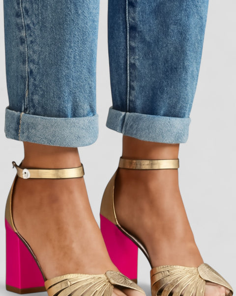 מילביאנה | סנדלים קלאסיים עם רצועת קרסול ואצבעות פתוחות