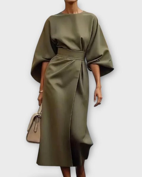 שמלת סוניה אלגנטית עם שרוולים ארוכים