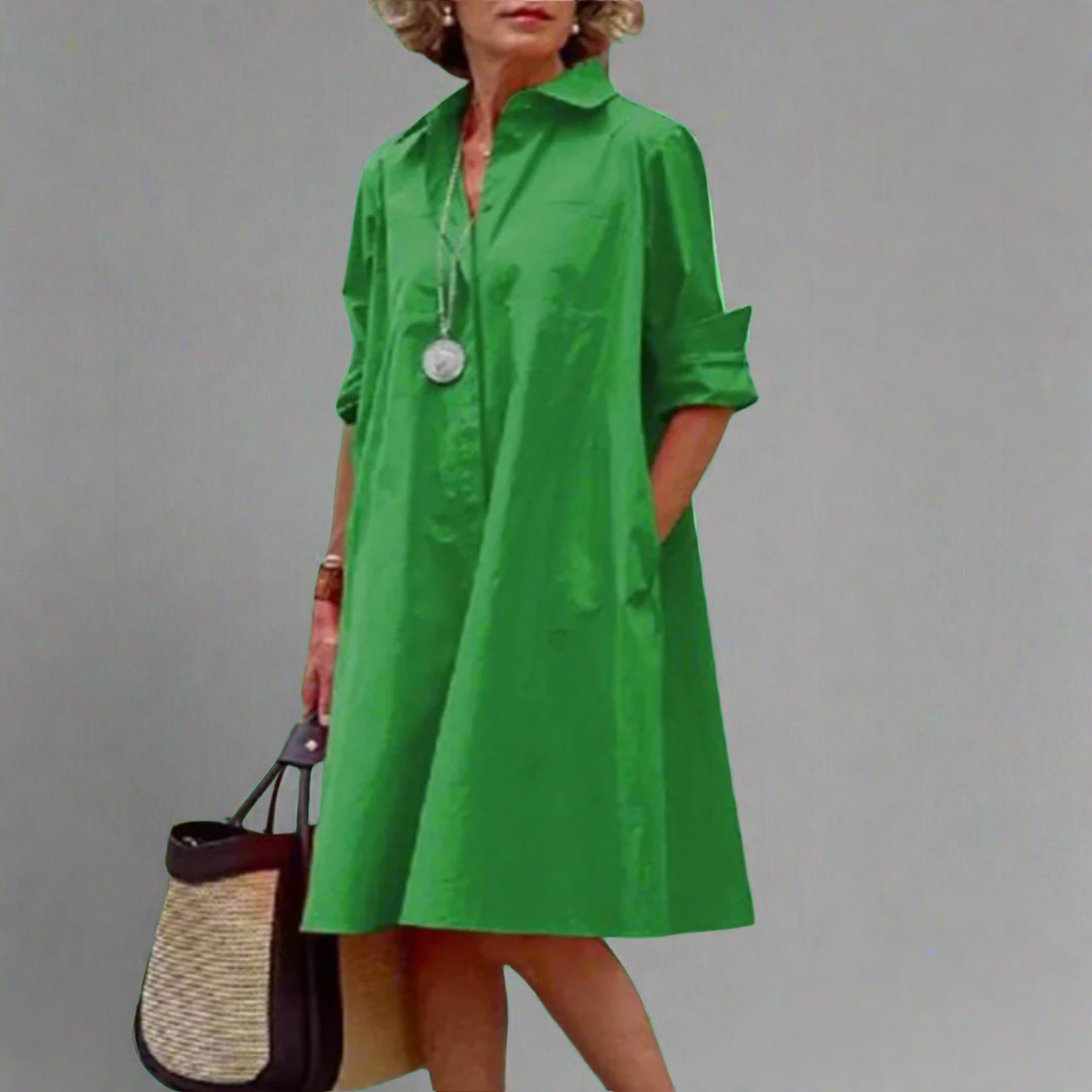 Kate - שמלת קז'ואל מודפסת מסוגננת