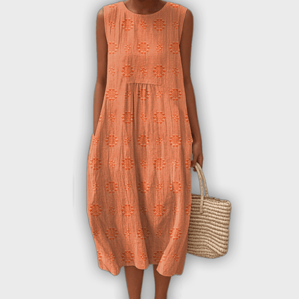 שמלת קירה אלגנטית מכותנה