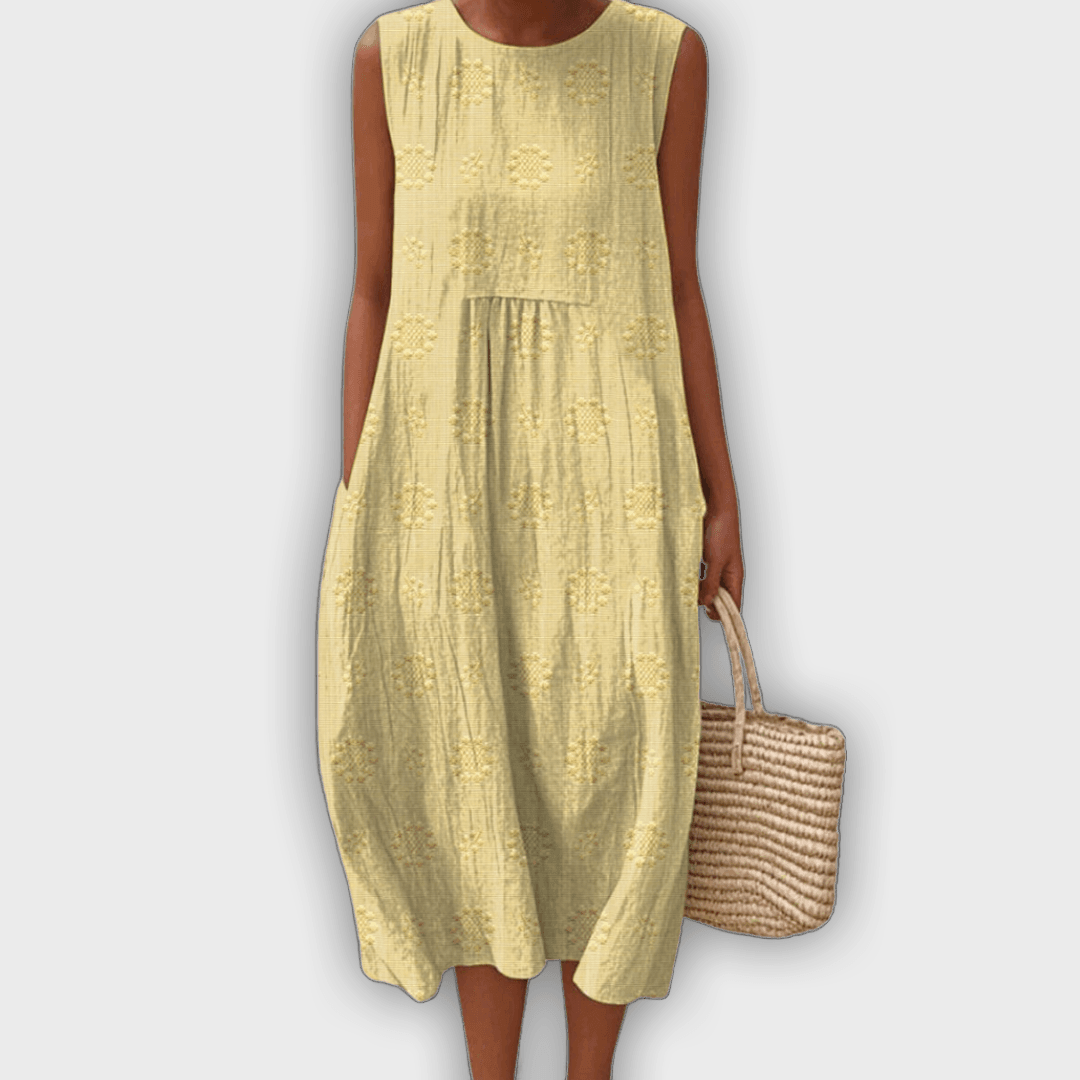 שמלת קירה אלגנטית מכותנה