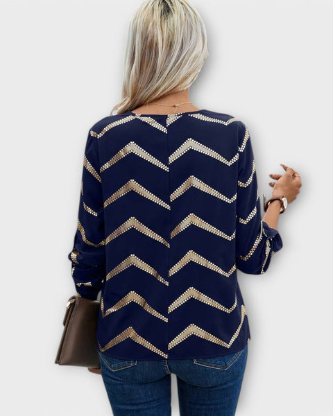 חולצת אמה קלאסית עם רוכסן חצי