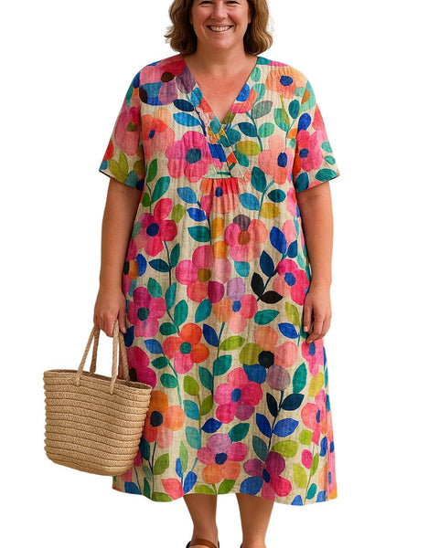 בגוניה | שמלת פרחים שמסתירה את הבטן