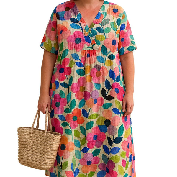 בגוניה | שמלת פרחים שמסתירה את הבטן