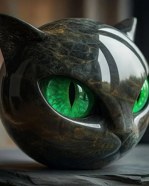 ניקסצ'ארם - פסל ראש חתול שחור מיסטי