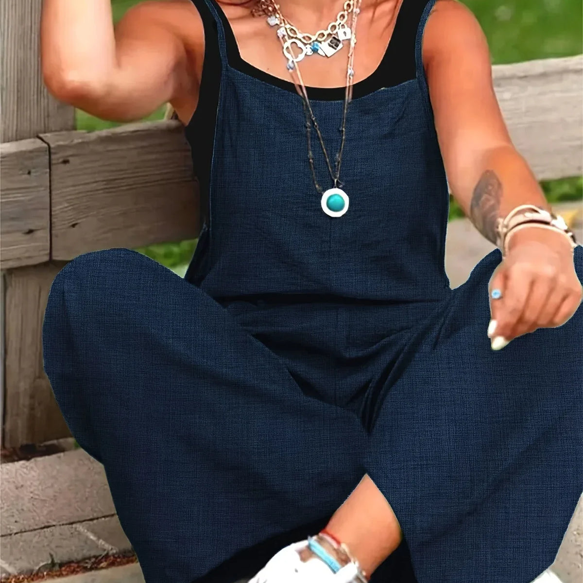 Annia - אוברול רחב ונינוח עם כיסים