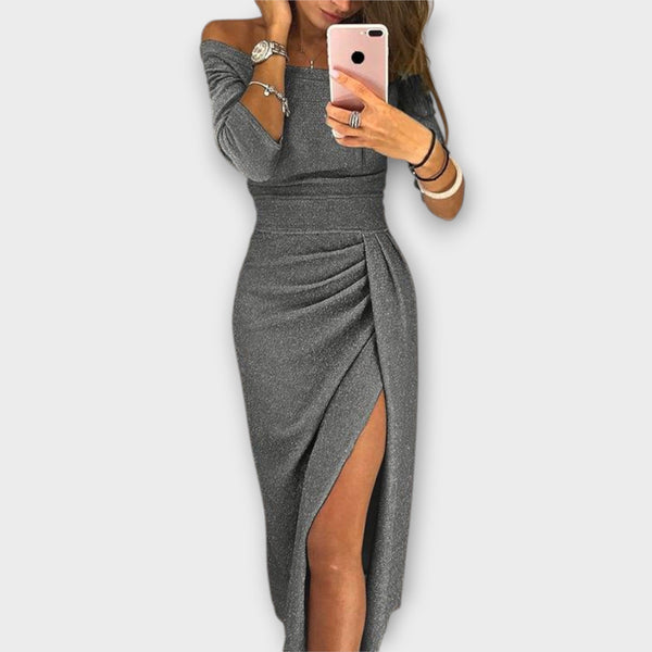 שמלת אוף-שולדר אלגנטית לנשים - לנה™