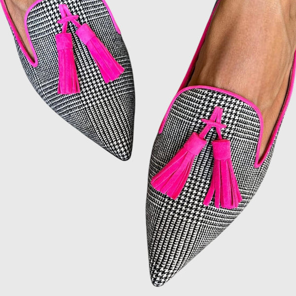 מוריה - סנדלי עקב פתוחים בעיצוב פאצ’וורק