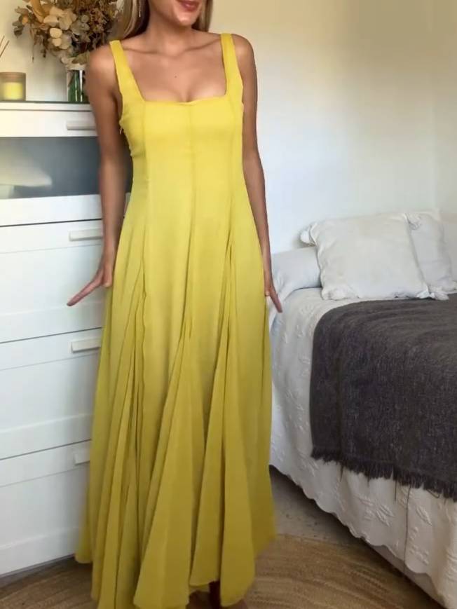 Solmaz - שמלת מקסי קז'ואל עם רצועות