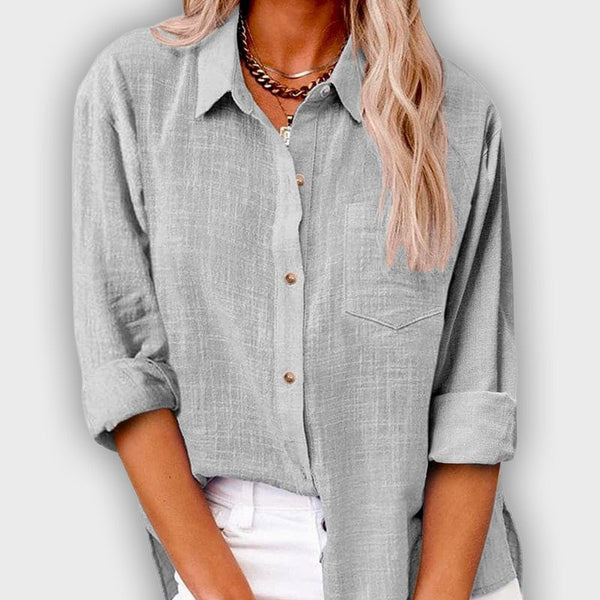 חולצת לייקרה לנשים עם שרוולים ארוכים בצבע כחול כהה