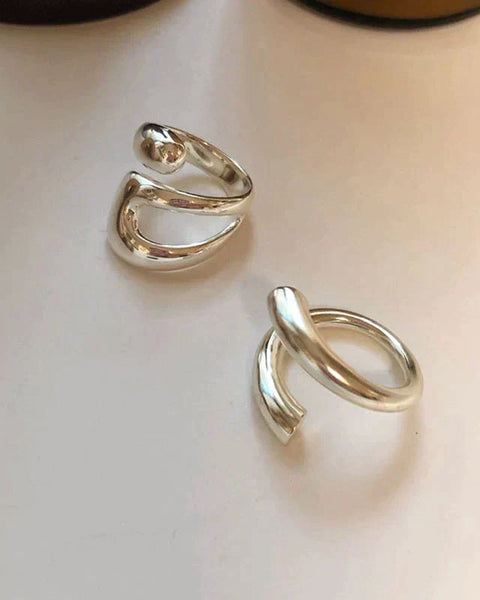 טבעת מתכווננת מעוצבת מפלדת אל חלד