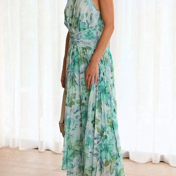 Monyca - שמלת מידי אלגנטית עם קפלים ופרזנטים