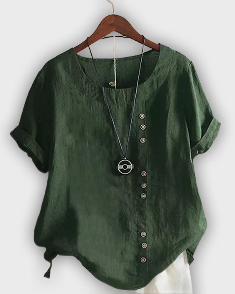 חולצה אלגנטית לנשים עם שרוולים קצרים