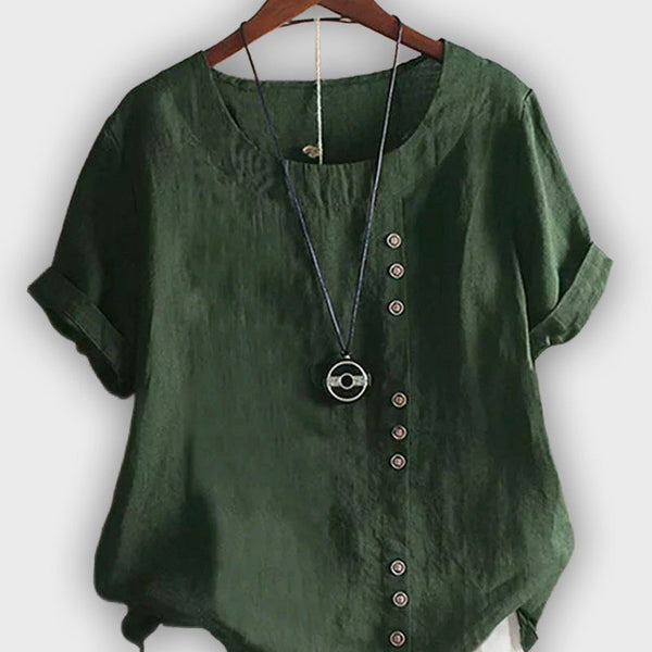 חולצה אלגנטית לנשים עם שרוולים קצרים