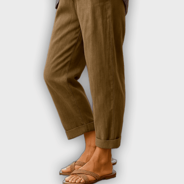 מכנסי הקיץ BRIGIDA מבד פשתן וכותנה